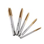 Subzonal - ensemble de tarauds de machine � filetage m�trique hss rev�tus de titane 5 pi�ces, tuyau cannel� ...