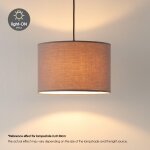 Subzonal - home sweet home moderne abat - jour bling cylindre 50 / 50 / 25cm anthracite abat jour tissu ...