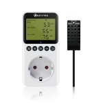 Subzonal - hygrostat prise de courant rgulateur d'humidit avec capteur 230 v rgulateur d'humidit ...