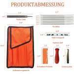 Subzonal - kit d'afftage pour trononneuse, avec 6 limes rondes, 6 flat file, depth gauge, wooden ...