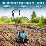 Subzonal - könner & söhnen ks 1500 t e motobineuse électrique, fraises en acier 23 cm, largeur de travail ... Subzonal - könner & söhnen ks 1500 t e motobineuse électrique, fraises en acier 23 cm, largeur de travail ...