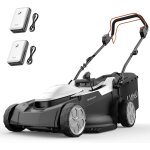 Subzonal - litheli tondeuse  gazon sans fil autoporte 43cm, 2x 20v batteries 4. 0ah, hauteur rglable ...