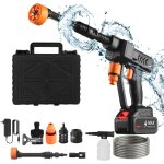 Subzonal - nettoyeur haute pression sans fil buse 6 en 1, laveuse portable alimente par batterie avec ...