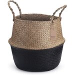Subzonal - panier jonc de mer rangement panier plante seagrass de fleur corbeille en paille (naturel ...