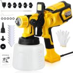 Subzonal - pistolet a peinture, 1000w hvlp pulvrisateurs de peinture electrique, rservoir de 1400 ml, ...