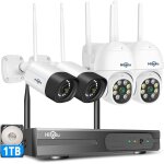 Subzonal - ptz + 5mp kit camra de surveillance wifi extrieure, 20m vision nocturne colore, kit vido ...