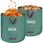 Subzonal - sac jardin dechets verts 2x 500l - sac dechets verts avec poignes, pliable et rutilisable ...
