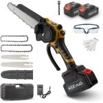 Subzonal - scie à chaîne sans fil 8 pouces, mini - tronçonneuse avec 2 batteries et moteur 950w. lame ... Subzonal - scie à chaîne sans fil 8 pouces, mini - tronçonneuse avec 2 batteries et moteur 950w. lame ...