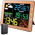 Subzonal - station m�t�o sans fil, stations m�t�orologiques num�riques a affichage couleur, horloge de ...