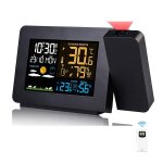 Subzonal - station m�t�o thermom�tre hygrom�tre sans fil avec capteur, horloge m�t�o � projection, thermom�tre ...