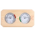 Subzonal - thermom�tre de sauna 2 en 1, thermo - hygrom�tre en bois, haute pr�cision, hygrom�tre en bois ...