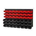 Subzonal - vevor etagre bac  bec plastique, 48 boites rangement empilables atelier garage avec panneaux ...
