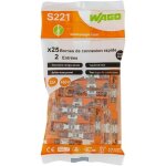 Subzonal - wago - bornes 2 entres en ligne s221, 25 positions, transparent, serre - joint, plastique, ...