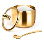 Sucrier avec couvercle et cuillere pour cafe, bar, station, accessoires, rangement de cuisine pour sel, ... Sucrier avec couvercle et cuillere pour cafe, bar, station, accessoires, rangement de cuisine pour sel, ...