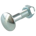 Suki bte 25 boulons japy tte ronde collet carr (trcc) acier zingu m 6 x 60 / 20 mm