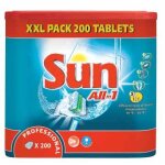 Sun produits pour lave - vaisselle tablettes all - in - 1, paquet de 200 pices