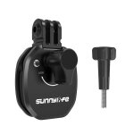 Sunnylife - fixation de pare - brise de moto pour gopro action, insta360 go, insta360 ace se( noir)