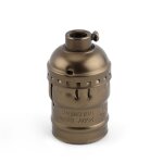 Support d'ampoule rtro e27, douille en laiton antique sans interrupteur ni fil
