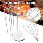 Support de barbecue en acier inoxydable multifonctionnel, grille durable, gadgets de cuisine pratiques, ... Support de barbecue en acier inoxydable multifonctionnel, grille durable, gadgets de cuisine pratiques, ...