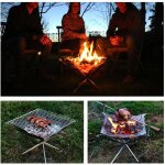 Support de barbecue contractile portable, support de feu portable d'ext�rieur, grille de table pliante, ...