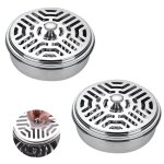 Support de bobine de moustique mobile, 2 pièces en spirale anti - moustiques en acier inoxydable, idéal ... Support de bobine de moustique mobile, 2 pièces en spirale anti - moustiques en acier inoxydable, idéal ...