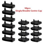 Supports de capuchons d'extr�mit� de canap� - lit en plastique noir, capuchon central simple / double, ...
