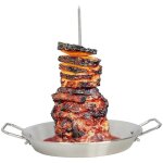 Support de cuisson vertical gyros - accessoire de barbecue avec 3 piques a brochettes amovibles