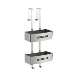 Support de douche en acier chrome peonia