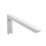 Support pour etagere de salle de bains blanche en metal de 20 x 49 cm valentina