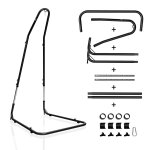 Support pour fauteuil suspendu 195 - 235cm cadre en acier avec crochet de s�curit� pieds antid�rapants ...