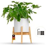 Support de fleurs en bois - r�glable - en bambou - pour pots de plantes de 20 a 30 cm - design el�gant ...