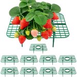 Support pour fraisiers, 10 supports carr�s sur�lev�s r�utilisables, tuteurs de jardin pour culture de ...