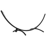 Support de hamac en m�tal avec roue de d�placement max. 150 kg - cha�nes, mousquetons - m�tal noir