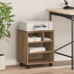 Support d'imprimante vidaxl avec roues chne artisan 41x32x48 cm