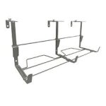 Support jardini�re ergonomique anthracite - 60x16 a 26 cm - acier epoxy