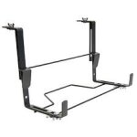 Support jardini�re ergonomique gris martel� - 35x16 a 26 cm - acier epoxy