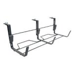 Support jardini�re fixations r�glables anthracite - 60x18 cm - acier epoxy