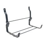 Support jardinire mural fer plat anthracite - 35x18 cm - acier epoxy