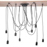 Support de lumière suspendu de style vintage industriel à 8 têtes, luminaires de suspension pour plafonnier ... Support de lumière suspendu de style vintage industriel à 8 têtes, luminaires de suspension pour plafonnier ...