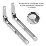 Support micro - ondes mural support tagre inox paisseur volutive pliable cuisine hauteur 20cm