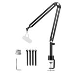 Support de microphone � perche de suspension lourde r�glable support de bras de ciseaux de studio d'enregistre ...