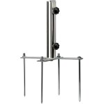 Support de parasol avec 4 poteaux amovible, rglable, pied de parasol pour parasol environ 29 - 41mm, ...