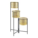 Support de plante (a 3 cache - pots) verrebroek mtal laiton noir helloshop26 03 0007686