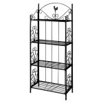 Etagre  plantes carre 4 niveaux rsistante  la rouille rack extrieur pour patio