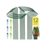 Support plantes m�tallique lot de 12 avec arrosage automatique 40x25cm tuteur semi - circulaire pour ...