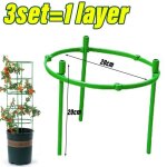 Support pour plantes vertes, cadre de pile, arrangement de serre, tige fixe en demi - cercle, plantes ...