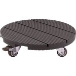 Support de pot a roulettes nature wpc anthracite �30 cm