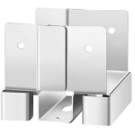 Support de poteau bois - duoku - lot de 10 - base de poteau - taille interne 89, 6x90, 5 mm - acier au ...