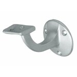 Support de rampe - aluminium - platine plate - d�port 65 mm - argent hermeta