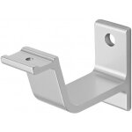 Support de rampe plat - trou pour boulon m8 - anodis� argent hermeta